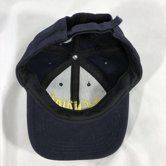 Americas Navy Hat Cap Strap Back Mens Military Adjustable Logo USA Made One Size - Picture 9 of 12